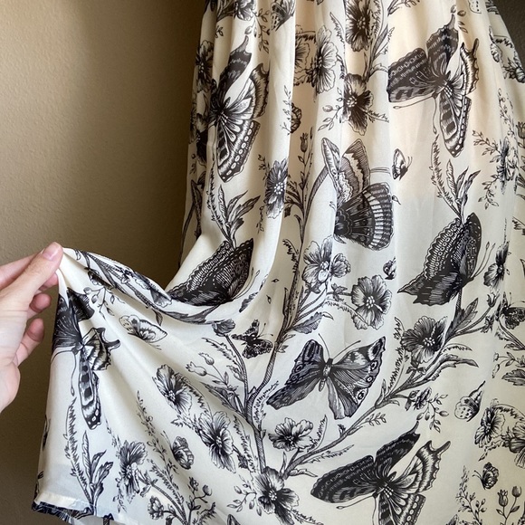 Ann Taylor Loft Racerback Fit & Flare Butterfly Garden Dress - Picture 9 of 16